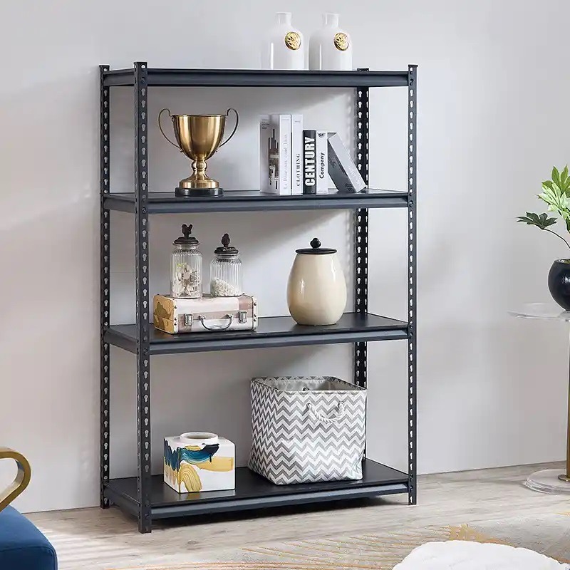 Living room and bedroom boltless storage shelving
