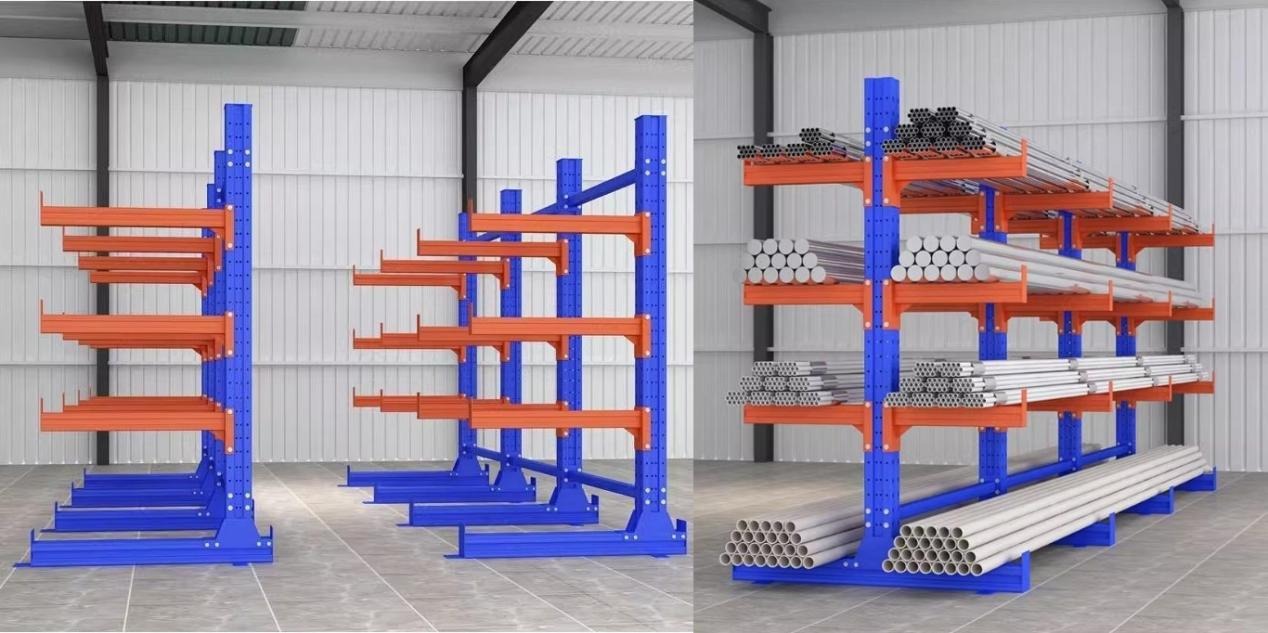 Cantilever racking application for long material storage