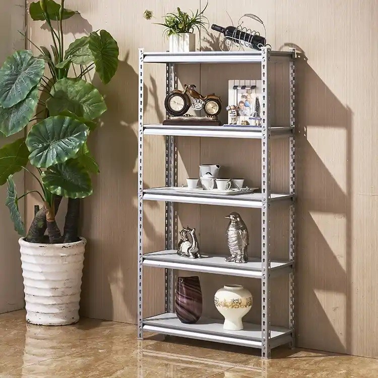 Outer hole boltless rivet shelving